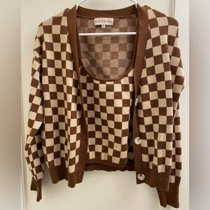 Willow & Wind two-piece crop sweater size L